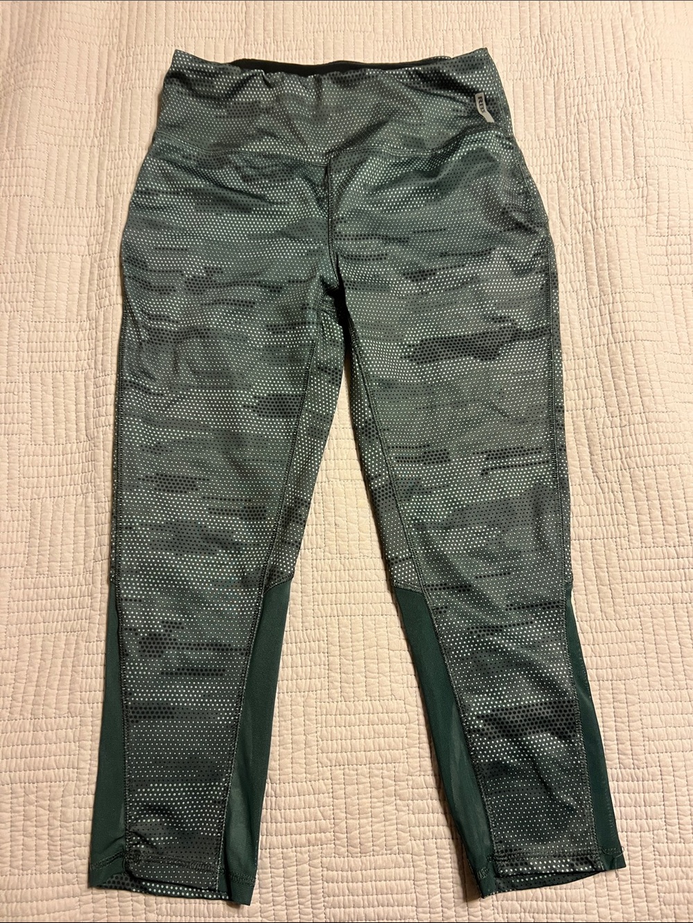 RBX Dark Green Camo Performance Leggings for Girls